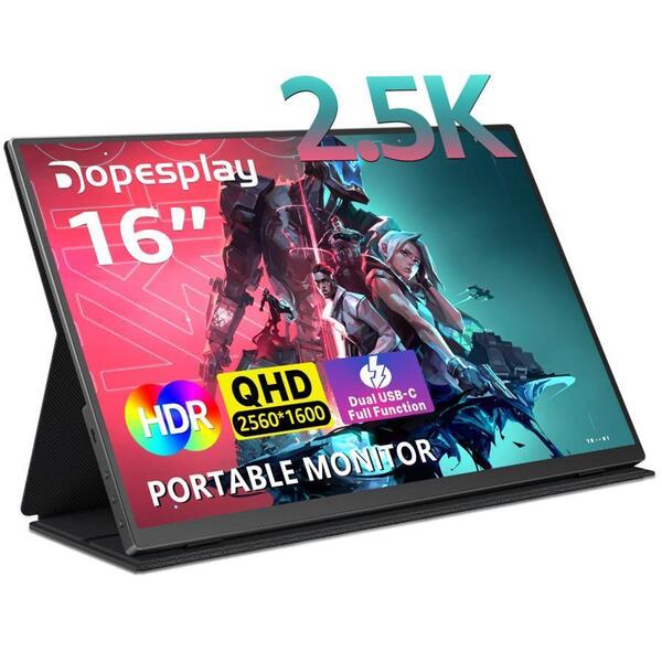 【送料無/未使用】Dopesplay モバイルモニター(X0014V74V7)2560×1600 16インチ 詳細情報有!