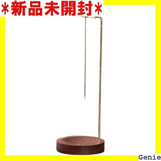 お香立て 線香ホルダー 和モダンデザイン|木製台座&金 灰が散らからない 香炉 おしゃれインテリア 円形ゴールド 101