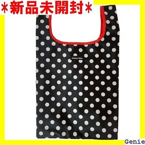ハンナフラ エコバッグ Mサイズ ポルカブラック 112