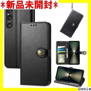 for Xperia 1 VI SO-51E SOG1 タンド携帯シェルPUレザー保護カバー耐久性のある摩擦 黒 109
