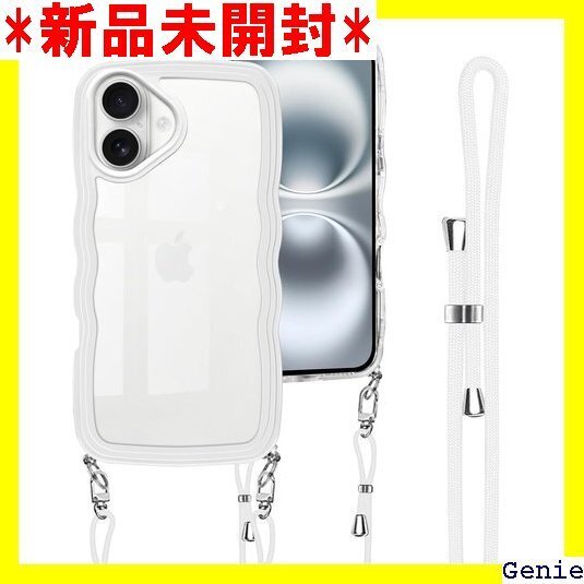 iPhone 16 Plus 用 ケース クリア ショ 薄型 シリコン TPU バンパー スマホケース ホワイト 30