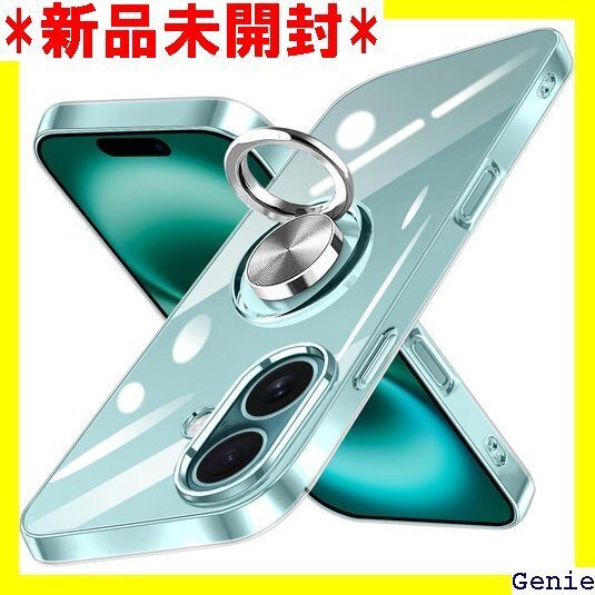 iPhone 16 用 ケース リング付き クリア i 滑り止め 落下防止 ストラップホール付き TPU 全透明 35