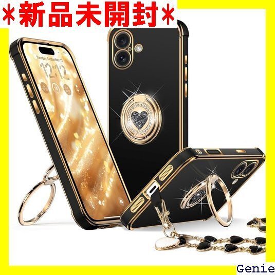 Rockaway iPhone 16 用 ケース ダブ ース 6.1インチ アイフォン16 カバー - ブラック 76