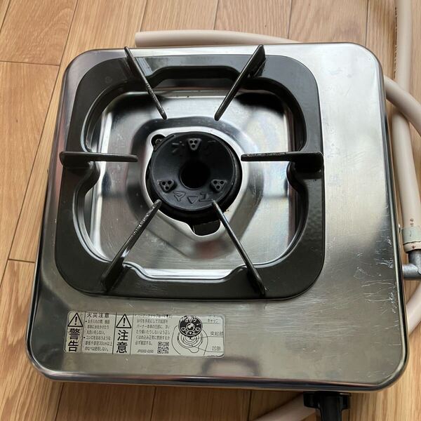リンナイ 都市ガス用 一口ガスコンロ Rinnai 22年製 中古 ホース付き RTS-1NDA