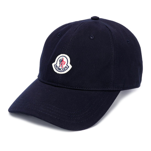 送料無料 7 MONCLER モンクレール 3B00054 V0090 ネイビー ロゴワッペン ベースボールキャップ 男女兼用