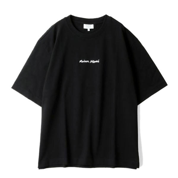送料無料 1 MAISON KITSUNE メゾンキツネ OM00122 KJ0119 ブラック Tシャツ カットソー 半袖 size L