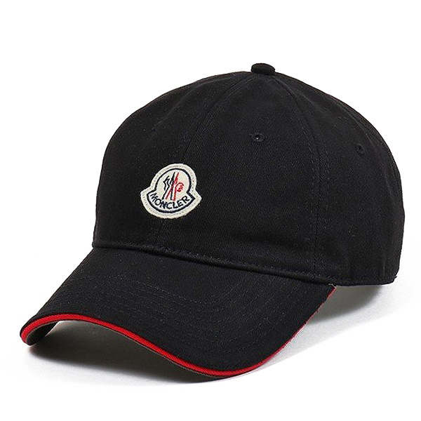 送料無料 9 MONCLER モンクレール 3B00034 V0090 ブラック ロゴワッペン ベースボールキャップ 男女兼用