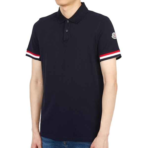 送料無料 109 MONCLER モンクレール 8A00023 899P0 ネイビー ポロシャツ 半袖 size S