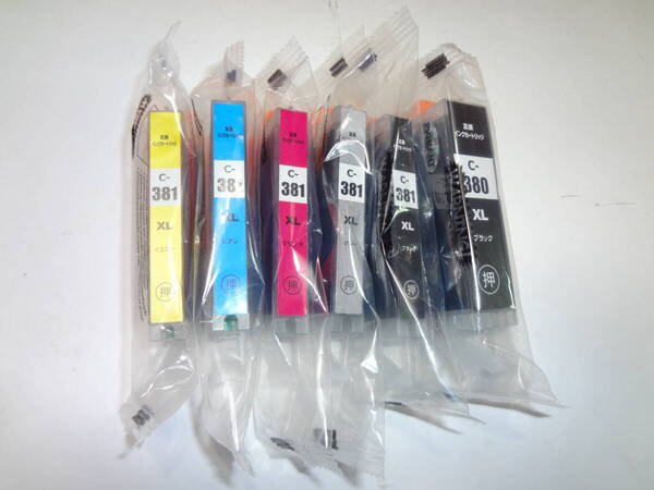 ●送料無料●6色セット●Canon互換インク BCI-381XL+380XL顔料 増量版●キャノン TS8130 TS8230 TS8330 TS8430 など