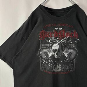 ハードロックカフェ ビッグプリントロゴ Tシャツ ブラック 古着 2XLサイズ