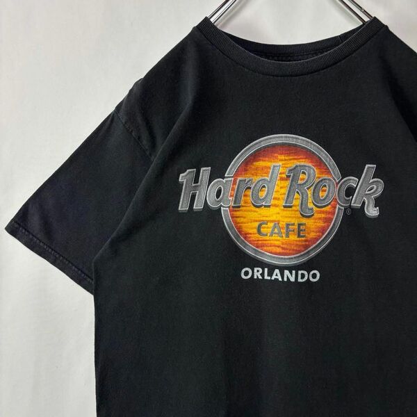 ハードロックカフェ ビッグプリントロゴ Tシャツ ブラック 古着 Mサイズ
