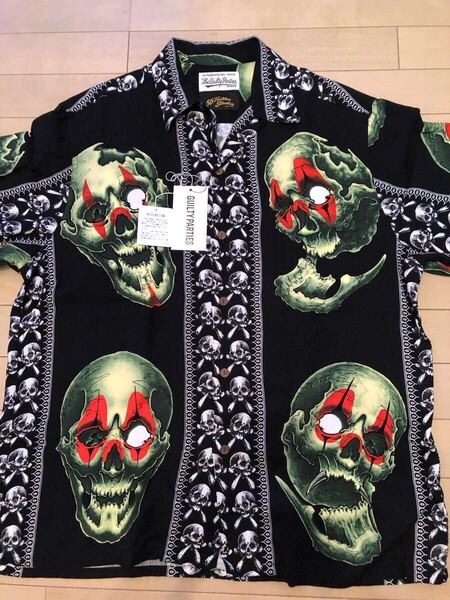 WACKO MARIA ワコマリア 56 TATTOO STUDIO HAWAIIAN SHIRT ハワイアン アロハ シャツ 半袖 L ブラック 黒