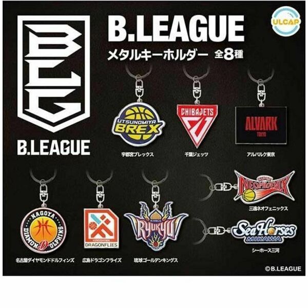 B.LEAGUE メタルキーホルダー 全8種コンプリートセット ガチャ
