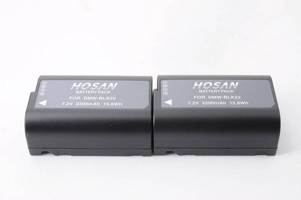 HOSAN Battery Pack DMW-BLK22 互換バッテリー x2 @4143