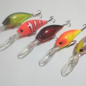 ディープクランク 5色 セット 20g 12cm 深度3m以上 ブラックバス バス釣り ナマズ ライギョ 湖 沼 スズキ シーバス ヒラメ