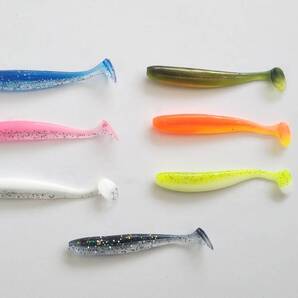 やわらか素材 シャッドテール ワーム 7cm 2.2g 70本セット 7色 根魚 ロックフィッシュ ブラックバス ヒラメ マゴチ L644
