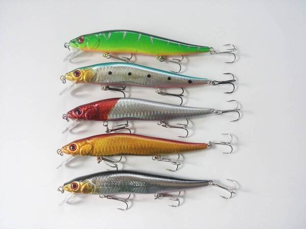 フローティングミノー 14cm 21g前後 5色 セット 新品未使用 青物 シーバス ヒラメ ブリ カンパチ イナダ L110