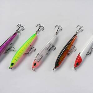 シンキングペンシル 細身 9g 7cm 5色 セット シンペン ペンシル ベイト シーバス 青物 根魚 ミノー シャッド TypeB