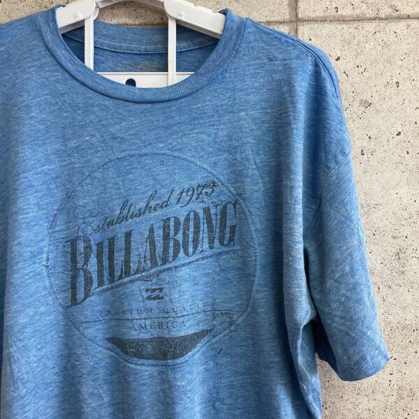 中古 アメリカ古着 BILLABONG Tシャツ メンズ Mサイズ相当 青 ブルー ビンテージ カジュアルブランド品 送料無料