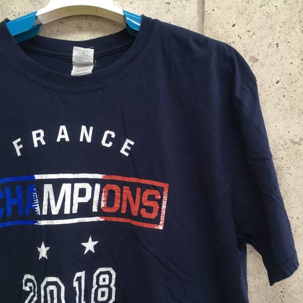 中古 アメリカ古着 GILDAN ギルダン Tシャツ メンズ XL LL 2L 紺 ネイビー ロゴプリント ビンテージ カジュアルブランド品 送料無料