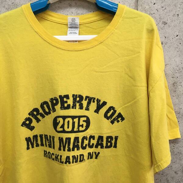 中古 アメリカ古着 GILDAN ギルダン Tシャツ メンズ XLサイズ 2L LL 黄色 イエロー ビンテージ カジュアルブランド品 送料無料