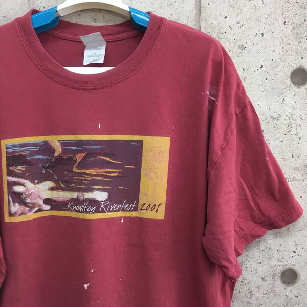 中古 アメリカ古着 GILDAN ギルダン Tシャツ メンズ XLサイズ 2L LL 赤 レッド ビンテージ カジュアルブランド品 送料無料