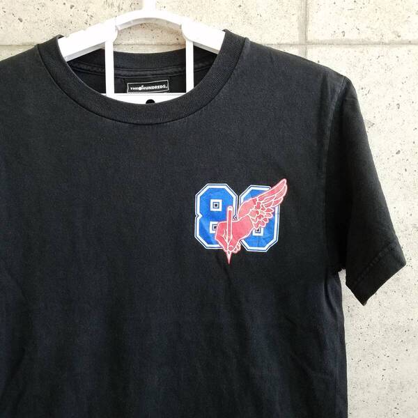 中古 アメリカ古着 THE HUNDREDS ザ ハンドレッズ Tシャツ メンズ S 黒 ブラック ワンポイント ビンテージ カジュアルブランド品 送料無料