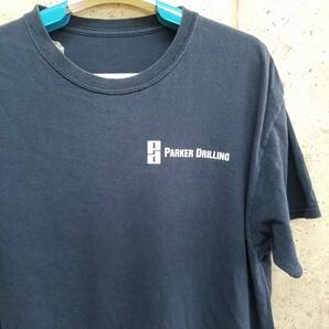 中古 アメリカ古着 PARKER DRILLING Tシャツ メンズ Lサイズ相当 紺 ネイビー ビンテージ カジュアルブランド品 送料無料