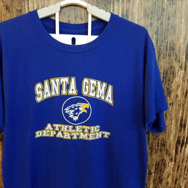 中古 アメリカ古着 Hanes ヘインズ Tシャツ メンズ Mサイズ 青色 ブルー ビンテージ カジュアルブランド品 送料無料