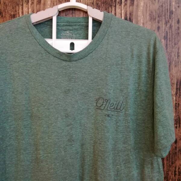 中古 アメリカ古着 O'NEILL オニール Tシャツ メンズ Mサイズ 深緑色 ダークグリーン ビンテージ カジュアルブランド品 送料無料