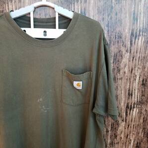 中古 アメリカ古着 carhartt カーハート Tシャツ メンズ Mサイズ 茶色 ブラウン ビンテージ カジュアルブランド品 送料無料