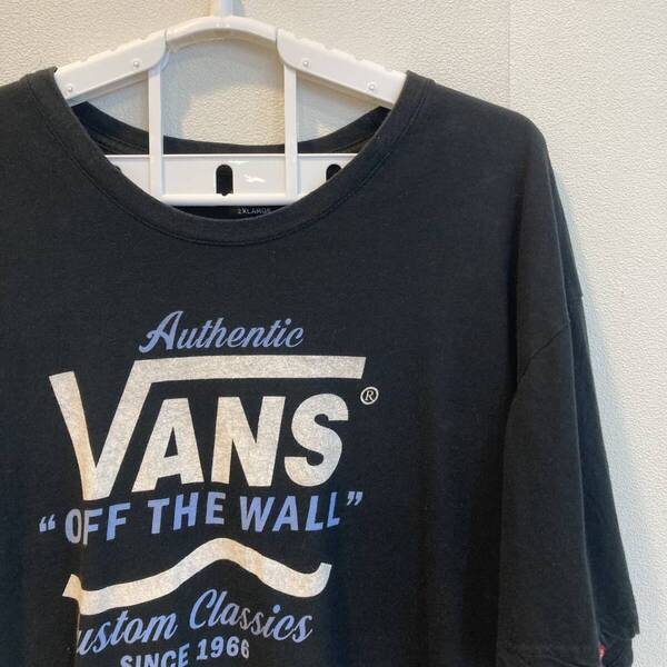 中古 アメリカ古着 VANS バンズ Tシャツ メンズ 2XL XXL 3L 黒 ブラック ビンテージ カジュアルブランド品 送料無料