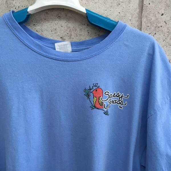 中古 アメリカ古着 GILDAN ギルダン Tシャツ メンズ Lサイズ 青 ブルー ビンテージ カジュアルブランド品 送料無料