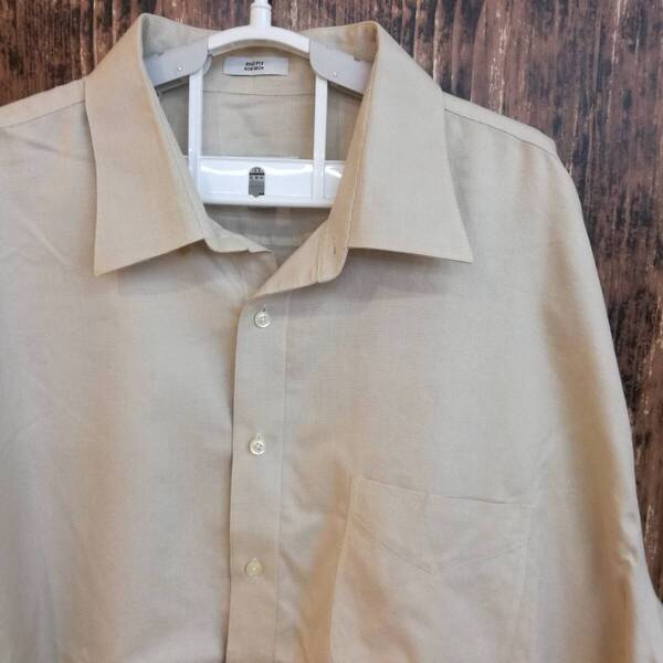 中古 アメリカ古着 JOSEPH&FEISS ジョセフ&フェイス 長袖シャツ メンズ 3XLサイズ相当 XXXL 4L ベージュ カジュアル おしゃれ 送料無料