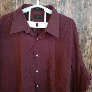 中古 アメリカ古着 COVINGTON コビントン 長袖シャツ メンズ XXLサイズ 3L 2XL 臙脂色 ワインレッド カジュアル おしゃれ 送料無料