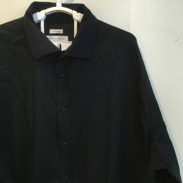 中古 アメリカ古着 JOSEPH ABBOUD ジョセフ・アブード 長袖シャツ メンズ XXLサイズ 2XL 3L 黒色 ブラック カジュアル おしゃれ 送料無料