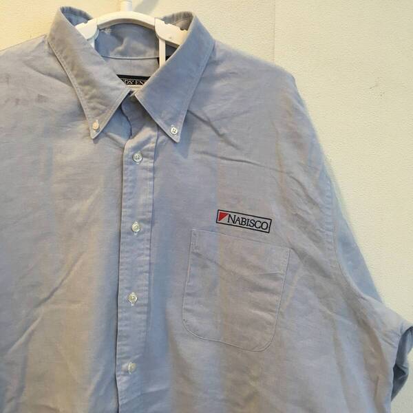 中古 アメリカ古着 LANDS'END ランズエンド 長袖シャツ メンズ XLサイズ相当 水色 カジュアル おしゃれ 送料無料
