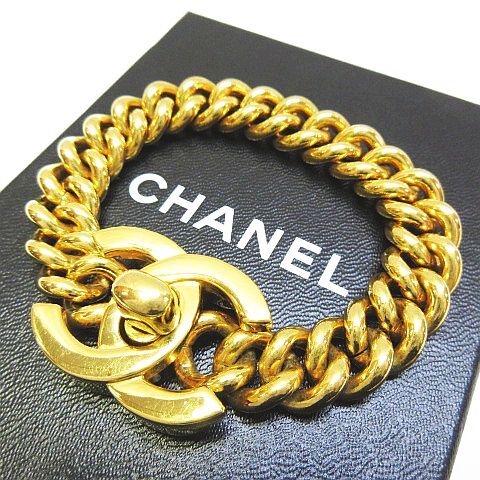 CHANEL チェーンバングル Yahoo!オークション -「シャネル ターンロック ブレスレット