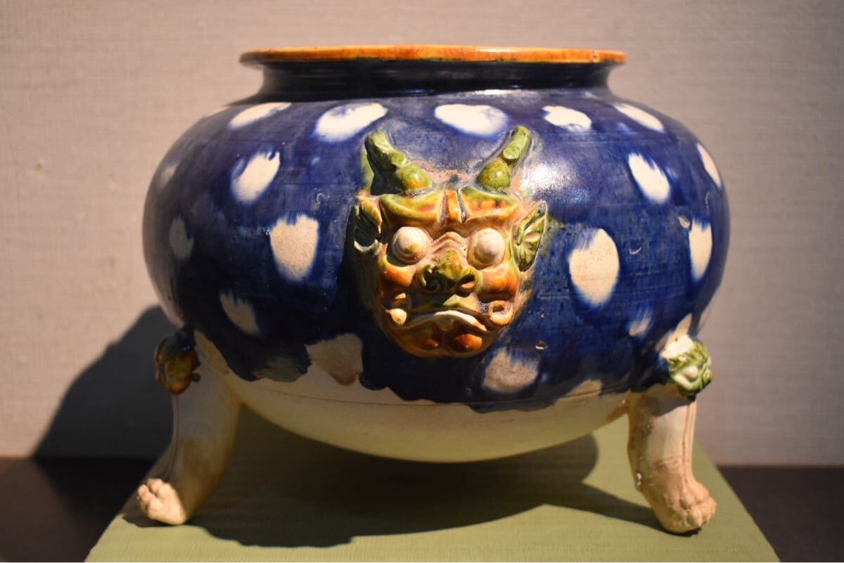 時代物 唐三彩藍釉壷 木箱付 時代物 唐三彩藍釉壷 木箱付(2025年最新】Yahoo!オークション