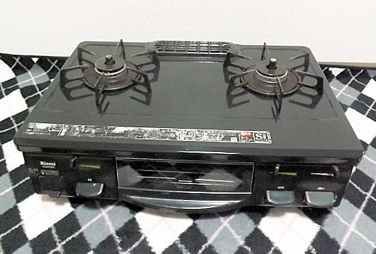 Rinnai リンナイ 都市ガス 2バーナー ガスコンロ 黒RT61GH-R