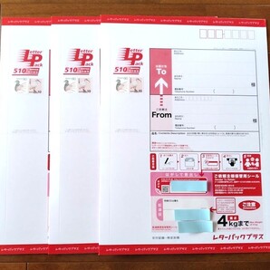 即決【レターパックプラス 3枚 (旧型 切手貼付済)/折って発送】匿名配送