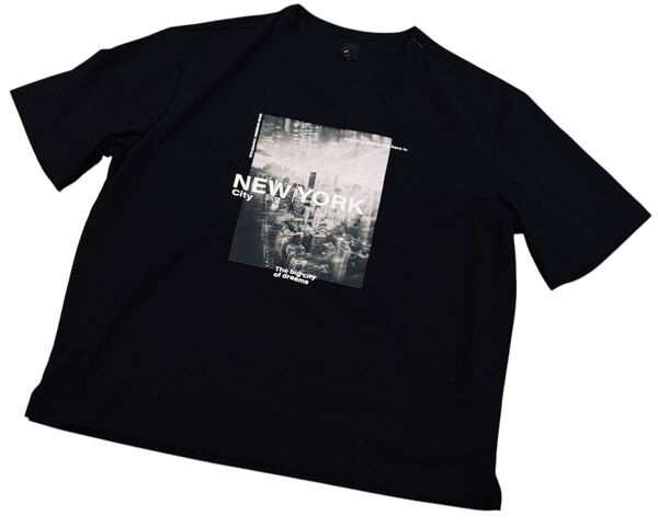 【入手困難】H&M 黒 Tシャツ XL NEW YORK City 大きいサイズ BLACK 極希少品 ビックシルエット 大人気 完売 廃盤