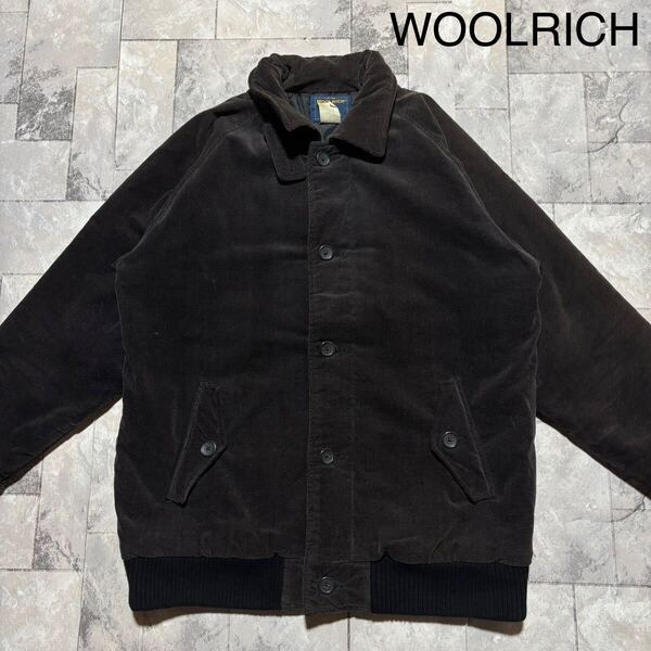 WOOLRICH ウールリッチ 中綿ジャケット 裏地キルティング 2W5-5525 アメカジ ジャンパー ビッグシルエット ダークグレー サイズL 玉FS1795