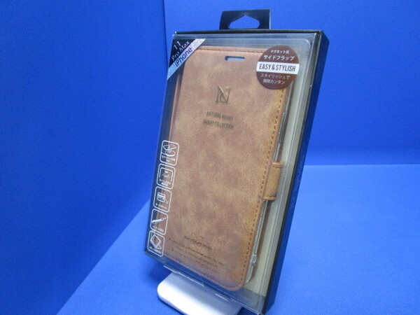 ナチュラルデザイン NATURAL design iPhone 11 Pro Max 手帳型ケース Style Natural Camel キャメル 上質PUレザー ストラップ付★e