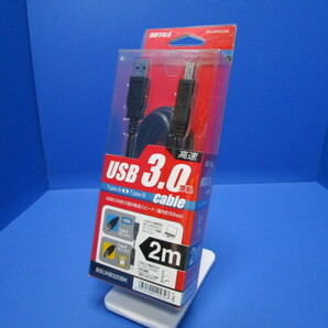 BUFFALO USBケーブル 3.0対応 A-TYPE:USB3.0 B-TYPE 2m ブラック 新規格USB3.0 ケーブル 外付けハードディスクドライブなどに★j