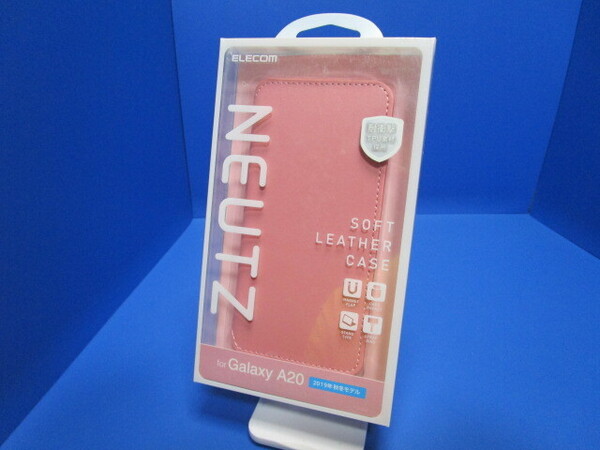 エレコム Galaxy A20 ケース NEUTS ソフトレザー モダン×カジュアル マグネット付き スタンド機能 ピンク PM-A20PLFY2PN