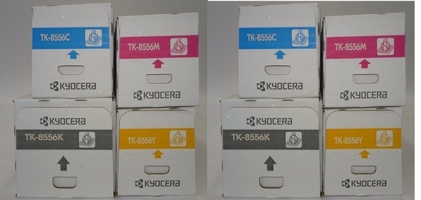 送料無料 美品 京セラ KYOCERA トナー 4色×2セット TK-8556K/C/M/Y 【未使用!!】【プチプチ梱包♪】