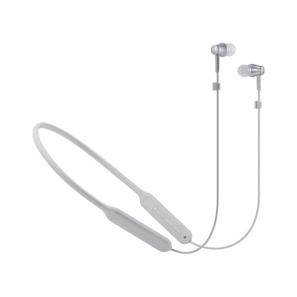 ■新品■送料込み■オーディオテクニカ(audio-technica)ATH-CKR500BT ワイヤレスイヤホン ネックバンド マイク対応 グレー