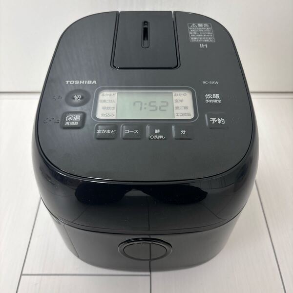 【新品未使用】東芝 炊飯器 RC-5XW (K) ブラック IH炊飯ジャー 3合