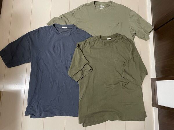 送料無料 GU ジーユーのオーバーサイズTシャツ 3着セット M